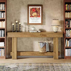 Lantine Table console d'entrée de 70,9 pouces, table de canapé extra longue en bois de style ferme pour couloir, salon, finition grain de bois