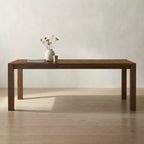 Modern 60 Expandable Dining Table with Hidden Center Leaf, Ash Wood Veneer, Adjustable Feet, Accommodate Seats 68,For Dining Room - Morden Fort