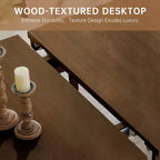 Modern 60 Expandable Dining Table with Hidden Center Leaf, Ash Wood Veneer, Adjustable Feet, Accommodate Seats 68,For Dining Room - Morden Fort