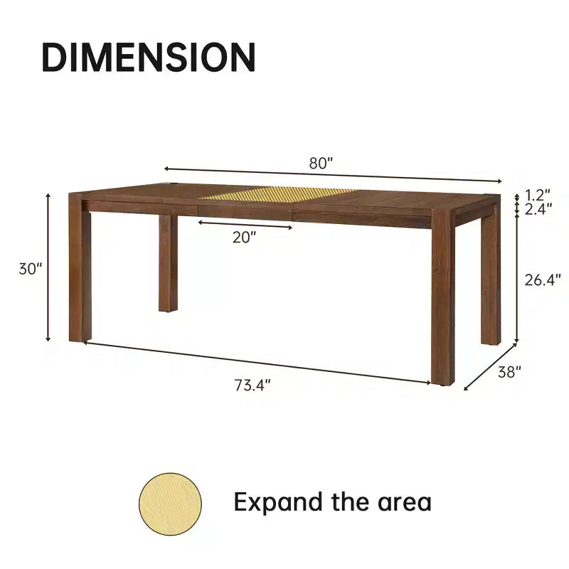 Modern 60 Expandable Dining Table with Hidden Center Leaf, Ash Wood Veneer, Adjustable Feet, Accommodate Seats 68,For Dining Room - Morden Fort