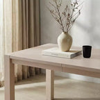 Modern 60 Expandable Dining Table with Hidden Center Leaf, Ash Wood Veneer, Adjustable Feet, Accommodate Seats 68,For Dining Room - Morden Fort