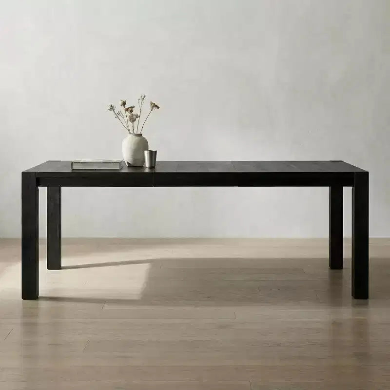 Modern 60 Expandable Dining Table with Hidden Center Leaf, Ash Wood Veneer, Adjustable Feet, Accommodate Seats 68,For Dining Room - Morden Fort