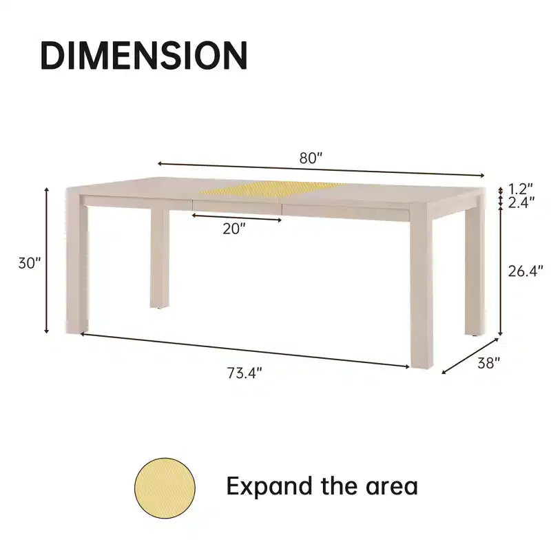Modern 60 Expandable Dining Table with Hidden Center Leaf, Ash Wood Veneer, Adjustable Feet, Accommodate Seats 68,For Dining Room - Morden Fort