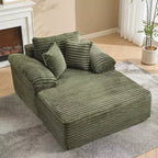 48.8'' Corduroy Chaise Lounge Chair Indoor, Boneless Sofa Bed, Oversized Sleeper Sofa, Cloud Couch Reading Chair for Living Room, No Assembly