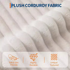 48.8'' Corduroy Chaise Lounge Chair Indoor, Boneless Sofa Bed, Oversized Sleeper Sofa, Cloud Couch Reading Chair for Living Room, No Assembly