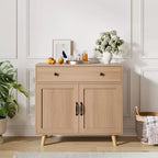 Buffet de Rangement avec Porte et Tiroir, Table de Bar, Meuble d'Appoint avec Rangement, Buffet pour Cuisine Salle à Manger Entrée