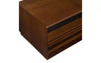 JVNOXK 47.2-inch Modern Wooden Rectangular Coffee Table with 4 Drawers and 2 Display Shelves, Tempered Glass Top, Suitable for Living Room, Brown