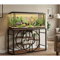 55-75 Gallon Metal Aquarium Stand with Power Outlets, Heavy-Duty Fish Tank Stand with Storage Cabinet, Suitable for Turtle/Reptile Terrarium