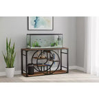 Meuble d'aquarium en métal de 208 à 284 litres avec prises électriques, support d'aquarium robuste avec armoire de rangement, convient pour terrarium de tortues/reptiles