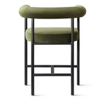 Lot de 2 tabourets de bar en velours hauteur comptoir, chaises de cuisine avec accoudoirs et dossier baquet rembourré de 24 pouces - Panipeachy