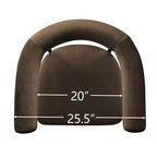 Lot de 2 tabourets de bar en velours hauteur comptoir, chaises de cuisine avec accoudoirs et dossier baquet rembourré de 24 pouces - Panipeachy