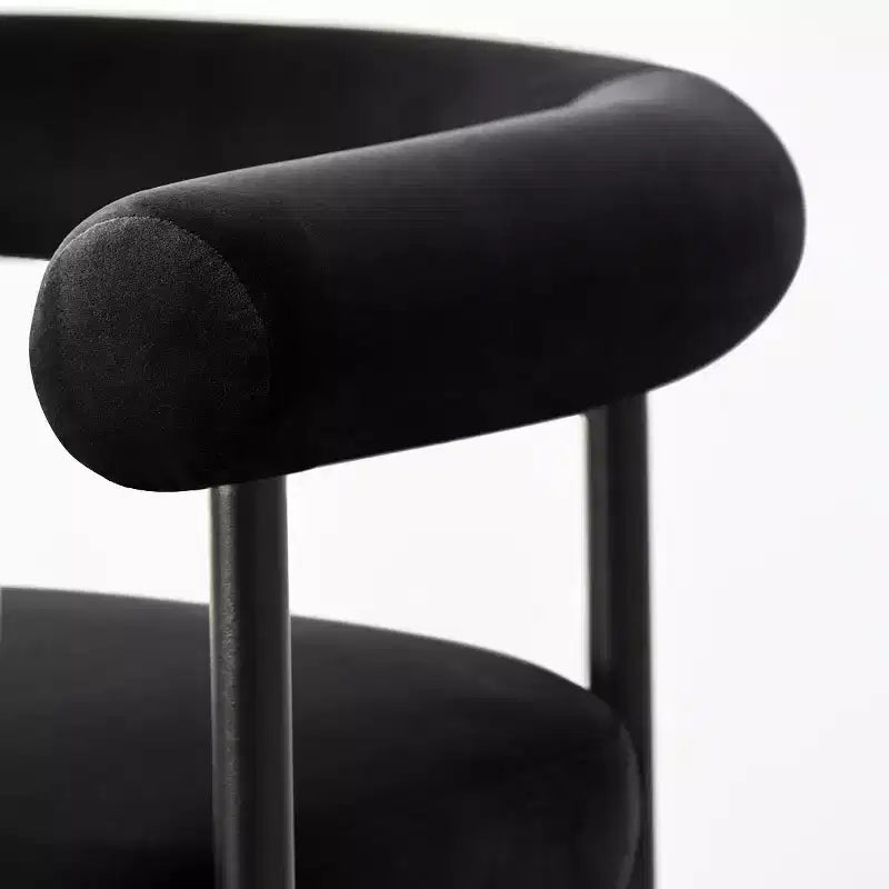 Lot de 2 tabourets de bar en velours hauteur comptoir, chaises de cuisine avec accoudoirs et dossier baquet rembourré de 24 pouces - Panipeachy