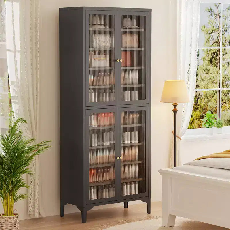 Bekrvio 71 Large Metal Shoe Cabinet with Doors, Adjustable Shelves, Shoe Closet Storage for Entryway Hallway Living Room