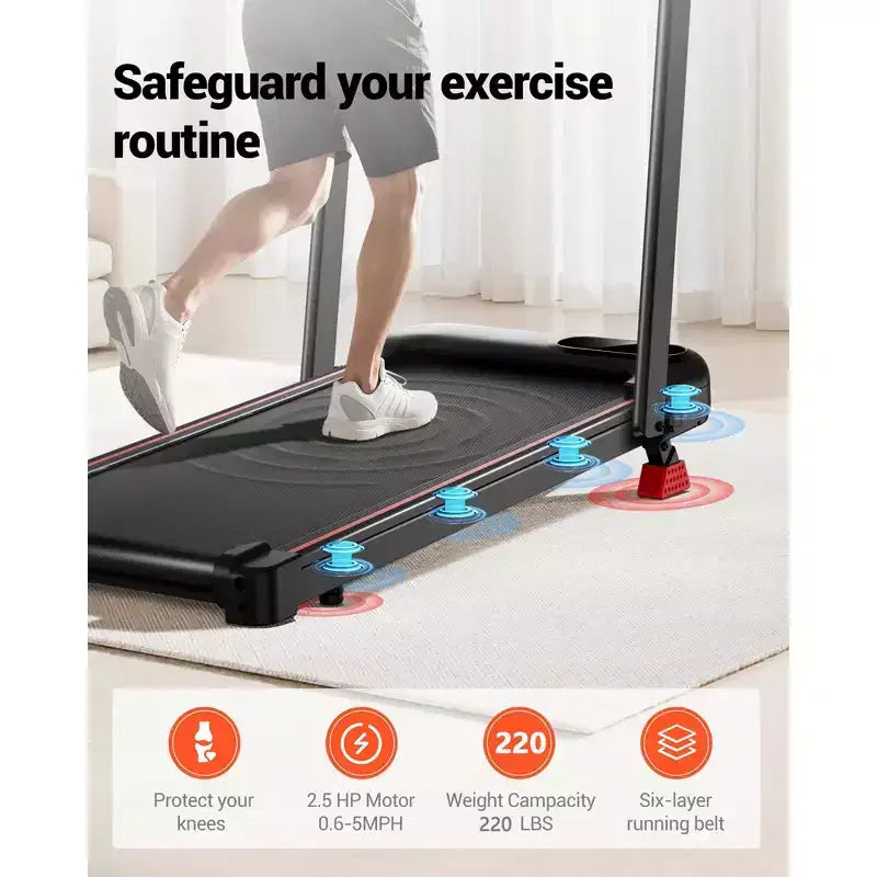 Tapis de course Walking Pad 4-en-1 avec inclinaison de 15 %, tapis de course pliable sous bureau pour la maison et le bureau, moteur silencieux de 2,5 CV