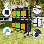 GustoWave Chariot de Rangement Pliant pour Chaises, Capacité de 360 kg, Chariot de Transport pour 84 Chaises ou 12 Tables et 42 Chaises, avec Roues en Caoutchouc et Housse de Protection contre les Intempéries