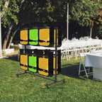 GustoWave Chariot de Rangement Pliant pour Chaises, Capacité de 360 kg, Chariot de Transport pour 84 Chaises ou 12 Tables et 42 Chaises, avec Roues en Caoutchouc et Housse de Protection contre les Intempéries