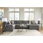 Signature Design by Ashley Dorylin Occasional Table Set, Coffee Table and 2 End Tables, Black Metal and Glass