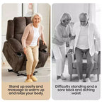 Oversized Power Lift Recliner Chair for Elderly,135Adjustable Lay Flat Lift Chair Electric Recliner Chairs, 2 Cup Holders and Stand Assist