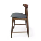 Christopher Knight Home Wanda Mid-Century Modern Rubberwood Upholstered Counter Stools (Set of 2)