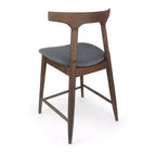 Christopher Knight Home Wanda Mid-Century Modern Rubberwood Upholstered Counter Stools (Set of 2)