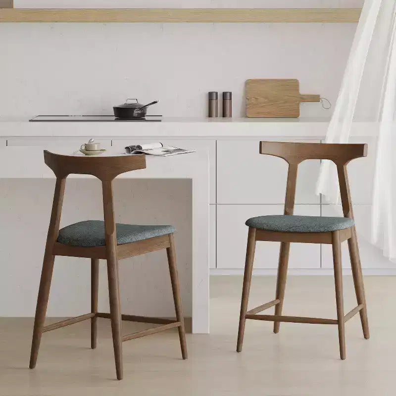 Christopher Knight Home Wanda Mid-Century Modern Rubberwood Upholstered Counter Stools (Set of 2)