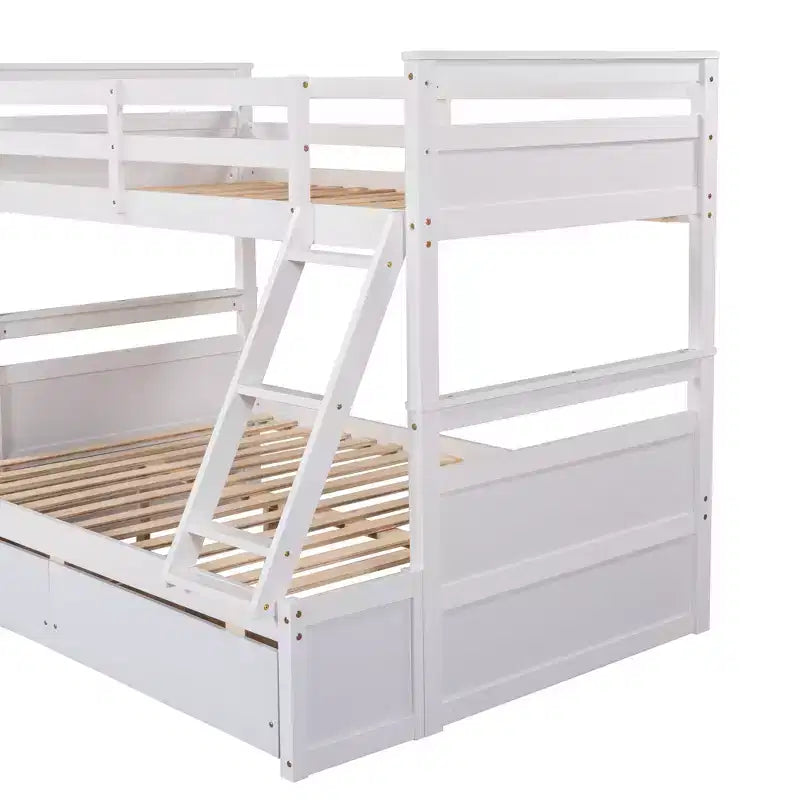 Luxystar Twin Over Full Convertible Bunk Bed With 2 Storage Drawers