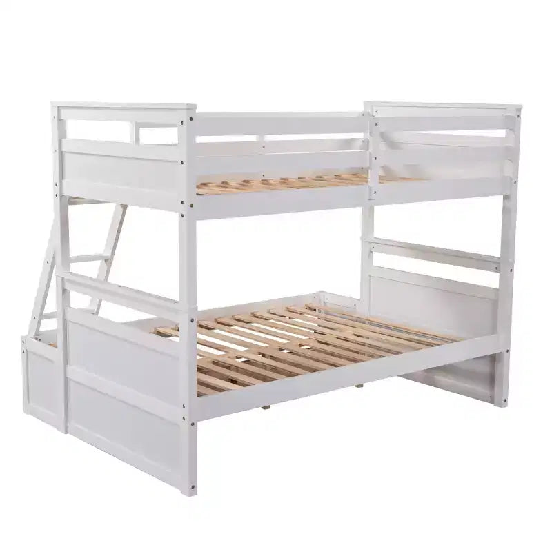 Luxystar Twin Over Full Convertible Bunk Bed With 2 Storage Drawers