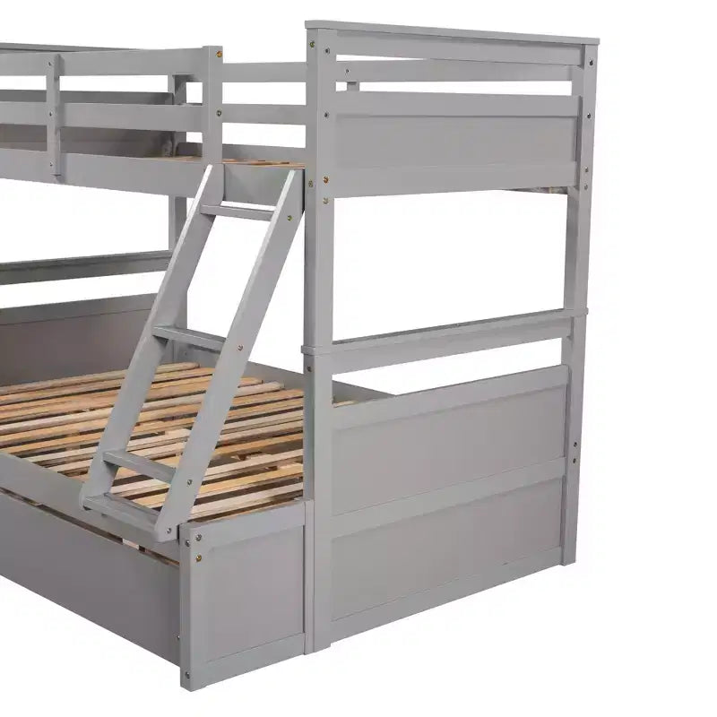 Luxystar Twin Over Full Convertible Bunk Bed With 2 Storage Drawers