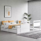 Luxystar Twin Over Full Convertible Bunk Bed With 2 Storage Drawers