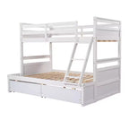 Luxystar Twin Over Full Convertible Bunk Bed With 2 Storage Drawers