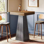 Lantine Square Bar Table, 39.96 High Pub Table, Small Home Bar Unit for Dining, Coffee, Cocktail, Small Space, Kitchen, (Only Table)