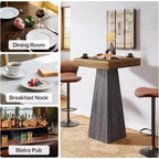 Lantine Square Bar Table, 39.96 High Pub Table, Small Home Bar Unit for Dining, Coffee, Cocktail, Small Space, Kitchen, (Only Table)