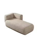 Chaise longue moderne rembourrée en mousse haute densité, assise élégante et stylée, canapé douillet en bouclé pour salon ou chambre-Panipeachy