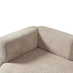 Chaise longue moderne rembourrée en mousse haute densité, assise élégante et stylée, canapé douillet en bouclé pour salon ou chambre-Panipeachy