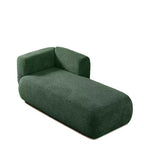 Chaise longue moderne rembourrée en mousse haute densité, assise élégante et stylée, canapé douillet en bouclé pour salon ou chambre-Panipeachy