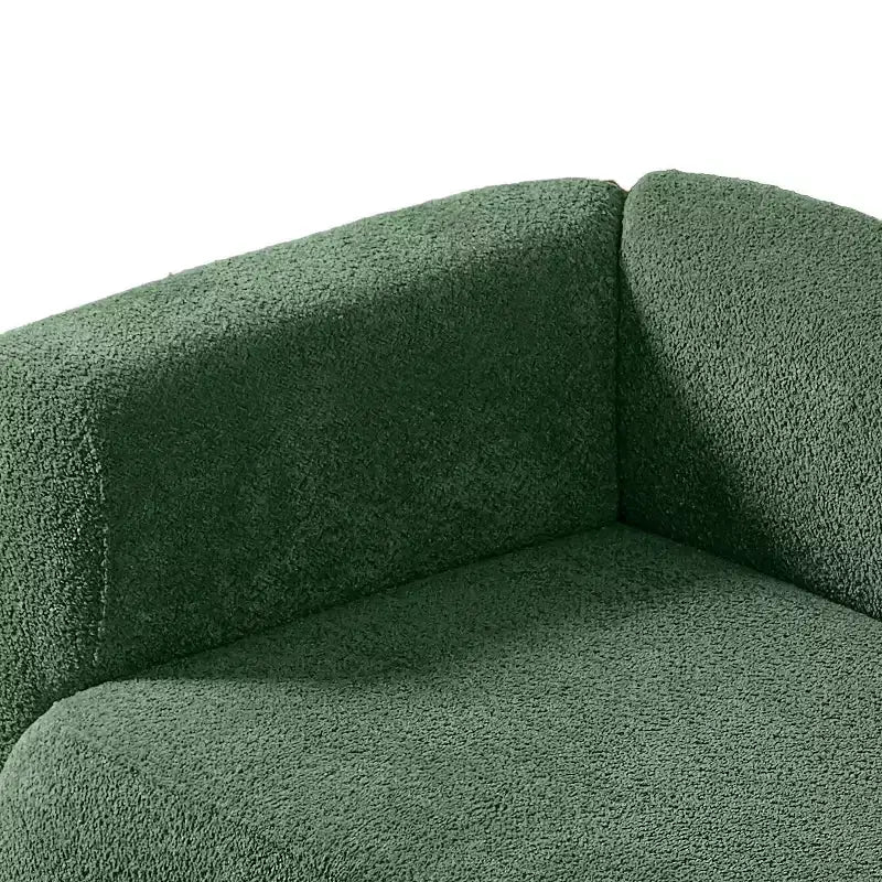 Chaise longue moderne rembourrée en mousse haute densité, assise élégante et stylée, canapé douillet en bouclé pour salon ou chambre-Panipeachy