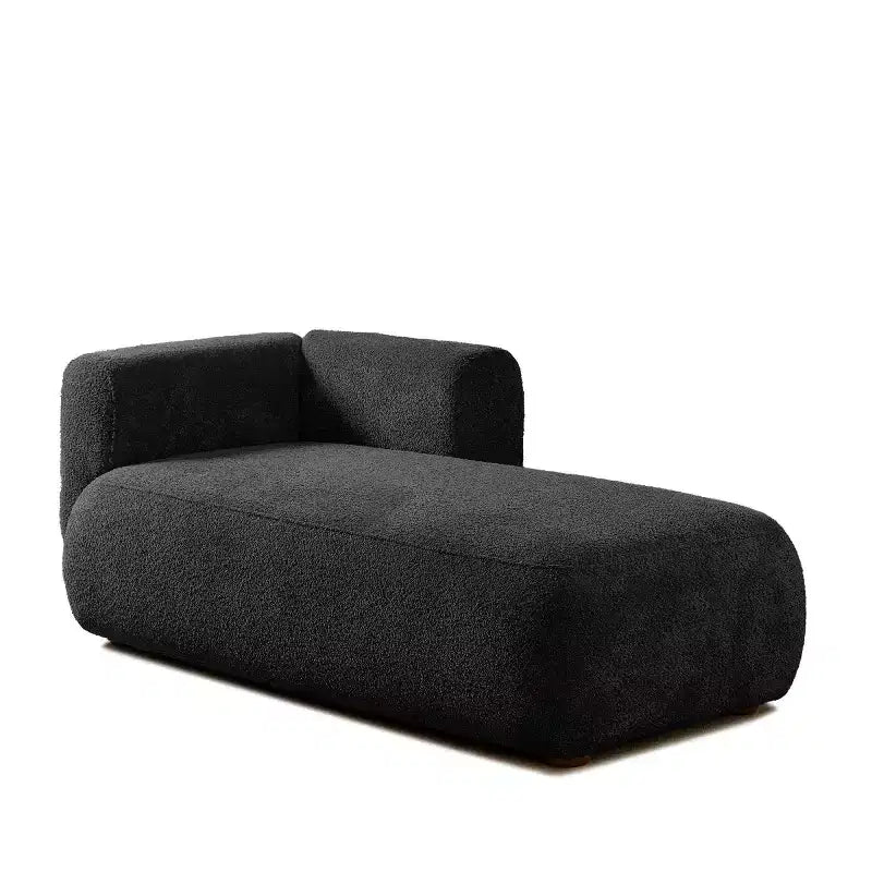 Chaise longue moderne rembourrée en mousse haute densité, assise élégante et stylée, canapé douillet en bouclé pour salon ou chambre-Panipeachy