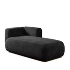 Chaise longue moderne rembourrée en mousse haute densité, assise élégante et stylée, canapé douillet en bouclé pour salon ou chambre-Panipeachy