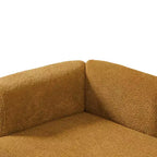 Chaise longue moderne rembourrée en mousse haute densité, assise élégante et stylée, canapé douillet en bouclé pour salon ou chambre-Panipeachy