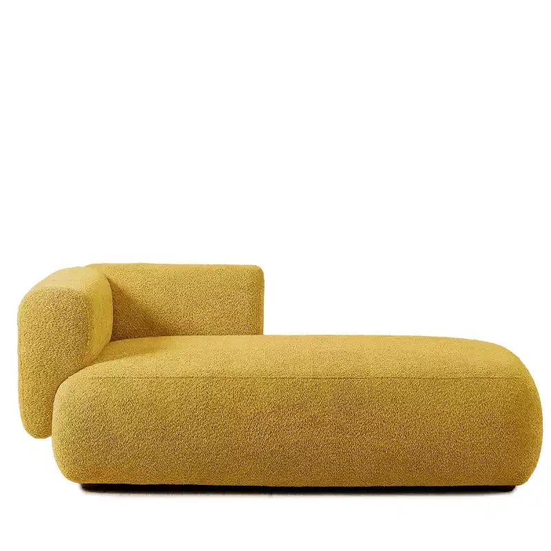 Chaise longue moderne rembourrée en mousse haute densité, assise élégante et stylée, canapé douillet en bouclé pour salon ou chambre-Panipeachy