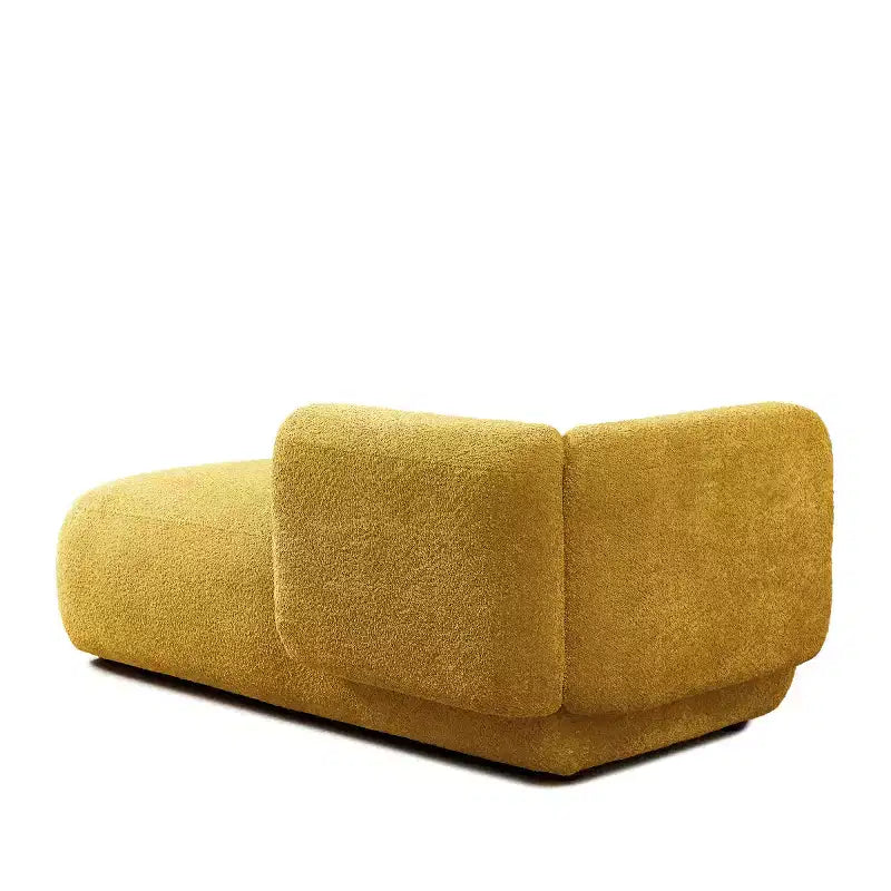 Chaise longue moderne rembourrée en mousse haute densité, assise élégante et stylée, canapé douillet en bouclé pour salon ou chambre-Panipeachy