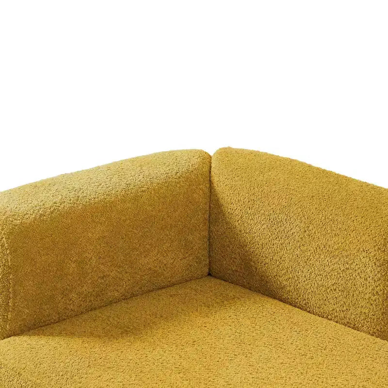 Chaise longue moderne rembourrée en mousse haute densité, assise élégante et stylée, canapé douillet en bouclé pour salon ou chambre-Panipeachy