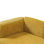 Chaise longue moderne rembourrée en mousse haute densité, assise élégante et stylée, canapé douillet en bouclé pour salon ou chambre-Panipeachy