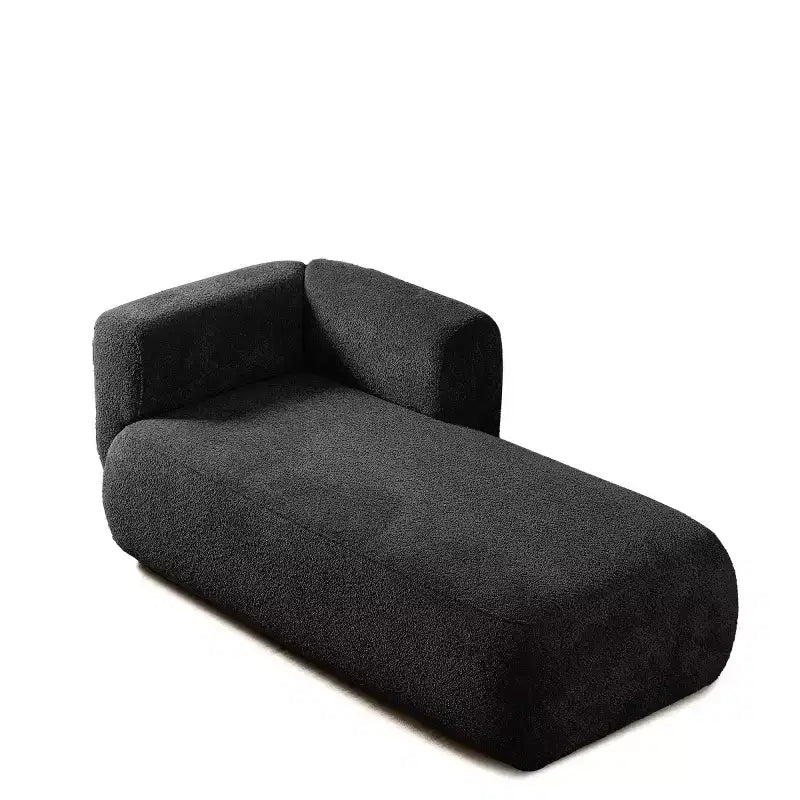 Chaise longue moderne rembourrée en mousse haute densité, assise élégante et stylée, canapé douillet en bouclé pour salon ou chambre-Panipeachy