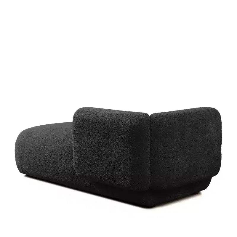 Chaise longue moderne rembourrée en mousse haute densité, assise élégante et stylée, canapé douillet en bouclé pour salon ou chambre-Panipeachy