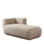 Chaise longue moderne rembourrée en mousse haute densité, assise élégante et stylée, canapé douillet en bouclé pour salon ou chambre-Panipeachy