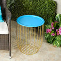 The Lakeside Collection Wire Storage Side Table with Removable Tabletop -