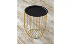 The Lakeside Collection Wire Storage Side Table with Removable Tabletop -