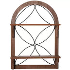 The Lakeside Collection Decorative Wood-Like Console Table or Matching Shelf with Metal Scroll -