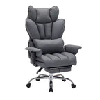 Big and Tall Office Chair w/Footrest, High Back Executive Desk Chair, 155ReclineLumbar Support Pillow, Faux Leather Gaming Chairs for Home